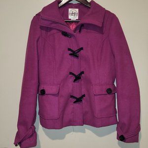"Hydraulic " Pea Coat (Magenta)